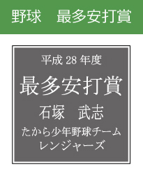 キッズ表彰　野球